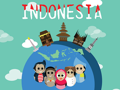 diversity of Indonesia graphic design illustration