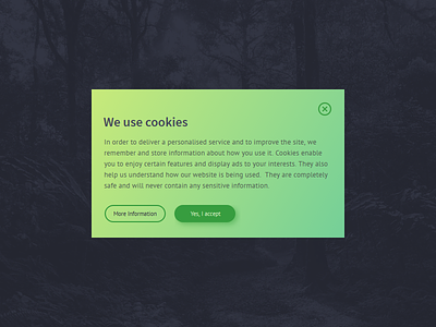 Cookies Notification cookies gimp gradient green inkscape