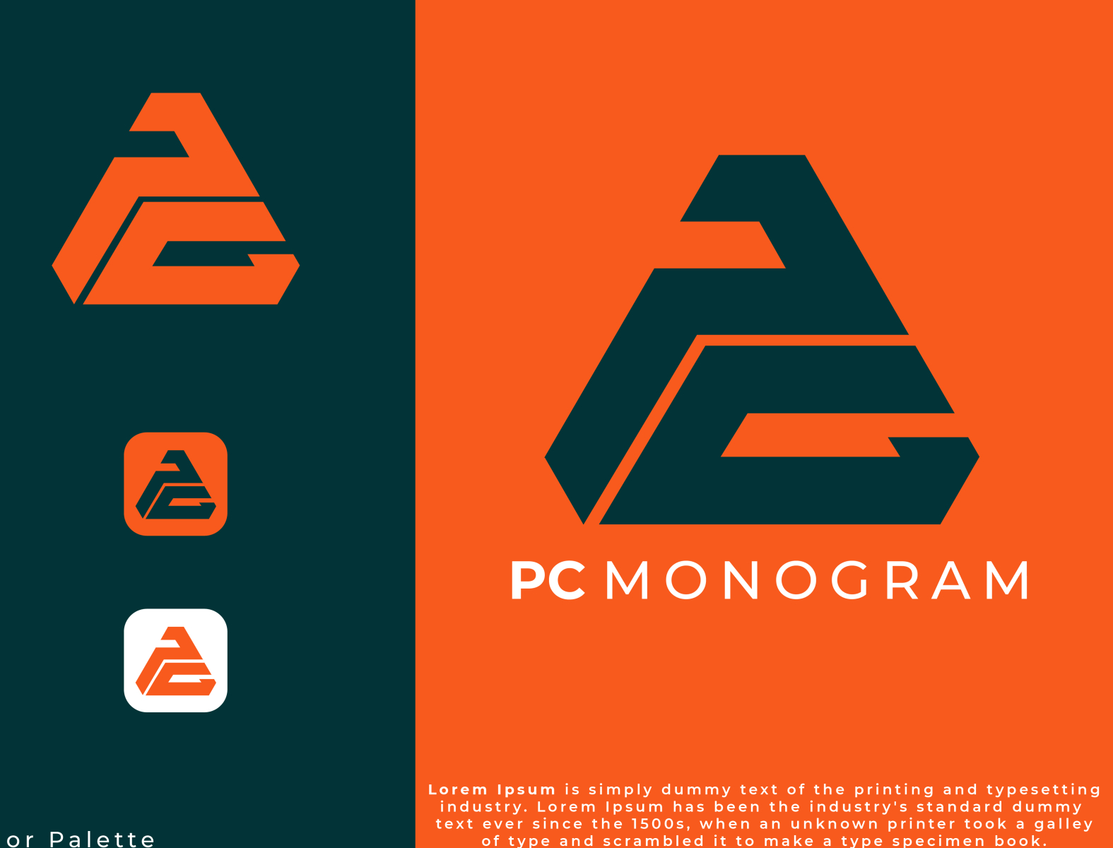 Professional Polygonal PC Letter Logo Design For Your Business - Brand  Identity