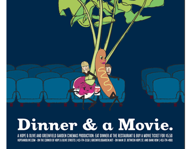 Dinner & a Movie greenfield garden cinemas hope olive