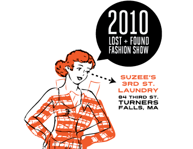 Screenprint for Lost + Found Fashion Show 2010 lost found fashion show suzees third street laundry