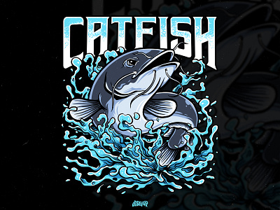 Cat Fish T-Shirt Illustration