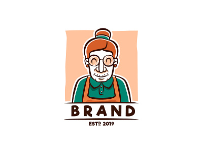 Grandma Logo bakery branding cafe caffeine design food and drink grandma graphic design handmade illustration minimal vector