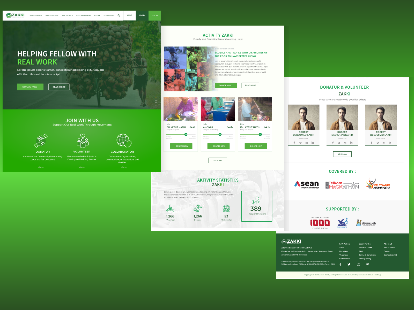 Zakki page landing by Anjasmara Dwi Setiadi on Dribbble