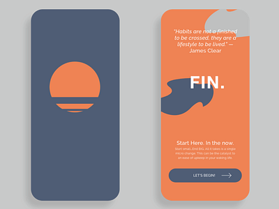 FIN| Habit Tracking App app bold branding design habit tracker ios mobile modern ui