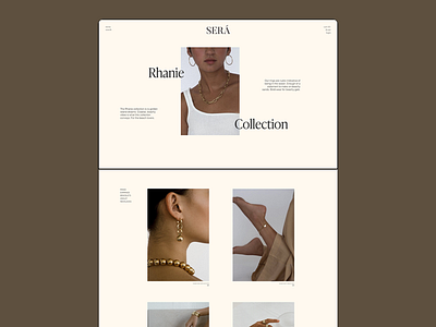 Sera Jewelry Atelier Collection Page branding design ecommerce fashion gold ios jewellry jewelry layout luxury minimal mobile shop typography ui web