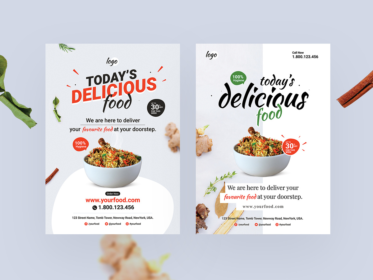 Food Brochure designs, themes, templates and downloadable graphic