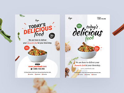 Food Flyer advertisement brochure delicious diet food food flyer foodie hygiene online food templates