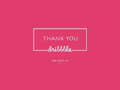 Thankyou dribbble invite thankyou