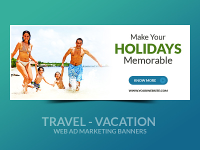 Travel - Vacation Web Ad Marketing Banners