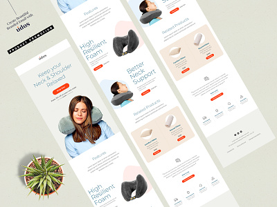 E-Newsletter Email Template clean e mail e newsletter ecommerce email graphic template modernism neck neck pillow online product promotion email template productdesign professional design promotion psd retail template ui ux