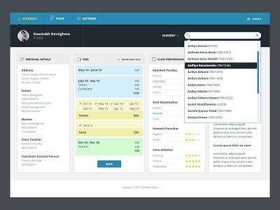 Dashboard application blue control panel dashboard desktop app page web application