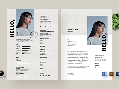 Resume for Designer a4 ai cover letter creative creative resume curriculum curriculum vitae cv design designer graphic design letter minimal ms word portfolio print template psd resume ui ux website