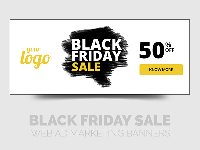 Black Friday Sale Web Ad Marketing Banners ad ad banners ads black black friday black friday banners promotion sale promotion banners web marketing banners yellow