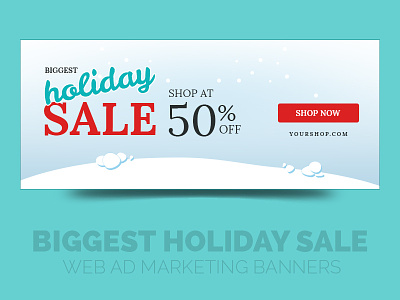 Biggest Holiday Sale Web Ad Marketing Banners ad ad banners ads advertising biggest blue christmas christmas offer new year offer banners red sale promotion