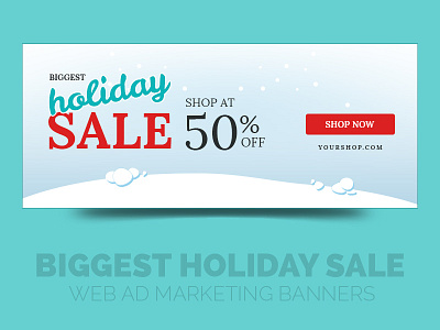 Biggest Holiday Sale Web Ad Marketing Banners