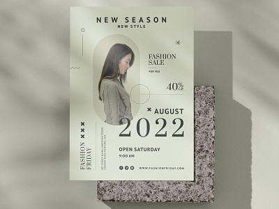 Fashion Sale Flyer Template brochure clean cloth discount event fashion fashion show flyer graphic minimalist model offer poster print print template sale store template ui ux