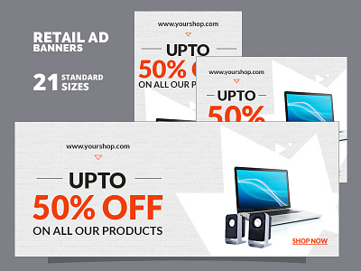 Retail Ad Banners ad ad banner ad banners computer discount offer electronic photoshop product sale banner psd retail ad banner sale offer web banners