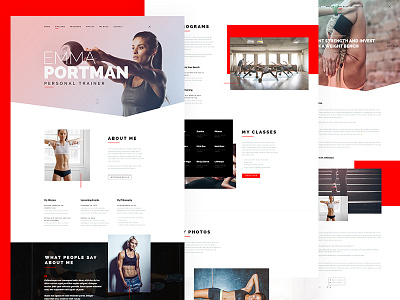 It'sMe - Creative Portfolio PSD Template creative fitness fitness trainer gym landingpage minimal onepage personal portfolio webdesign website