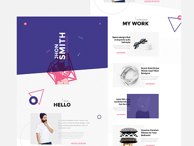 Creative Portfolio & Resume/CV Template creative cv designer freelancer landingpage multipage onepage portfolio psd resume webdesign website