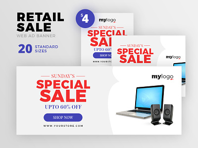 Retail Sale Web Ad Banner ad ad banner discount google ad banner google adsense marketing banner offer retail banner sale web ad banners website banners