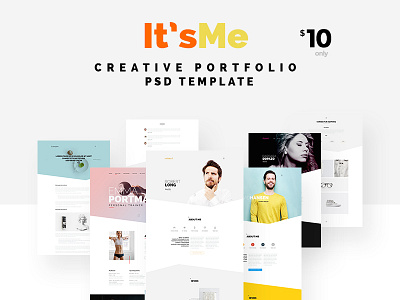 It'sMe - Creative Portfolio PSD Template creative graphic homepage landing page portfolio resume webdesign webpage website