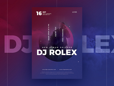 DJ Flyer / DJ Poster creative dj electo event flyer graphic design music night club party print template website