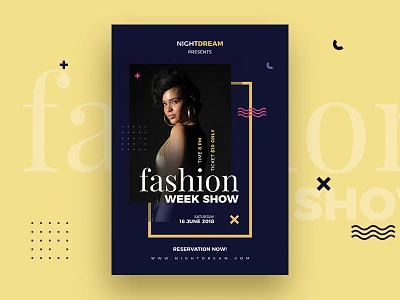 Fashion Flyer agency black club fashion flyer flyers graphic night pamphlet psd template vector