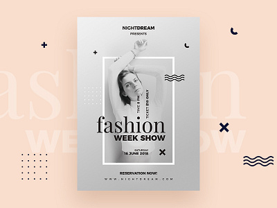 Fashion Week Flyers clean cmyk creative fashion flyer flyers modern poster show week