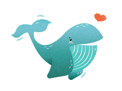 Whale Love animal blue fish heart humpback ocean sea creature texture under the sea whale whale love