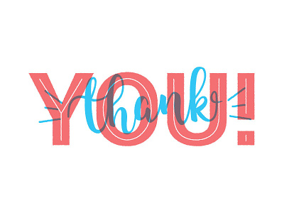 Thankyou blue fonts overlay red script spot texture thank you typography vintage