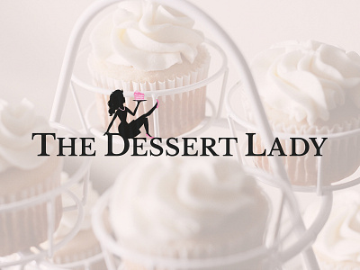 The Dessert Lady bakery branding cake classic cupcakes dessert dessert lady logo sassy sweets vintage
