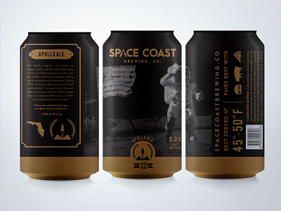 Apollo Ale ale apollo astronaut beer packaging brewery florida nasa packaging space space coast space shuttle stars