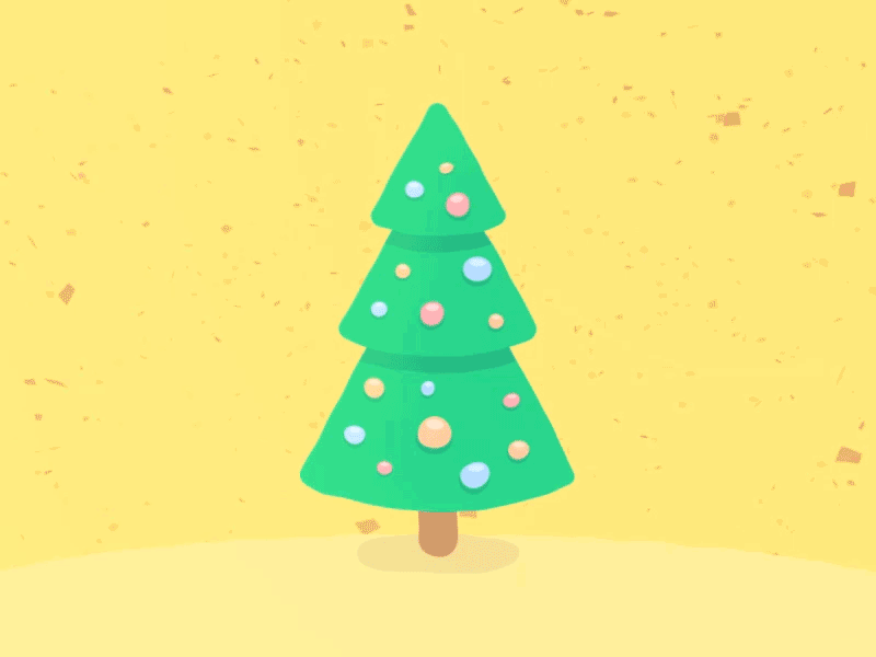 Xmas Tree 2d ae after effects animation illustration motion design motion graphics vector