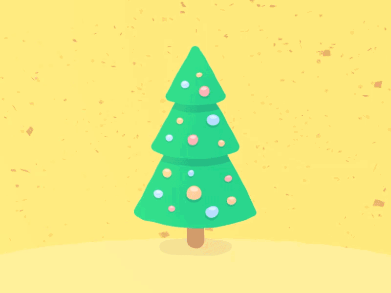 Christmas Tree 2d ae after effects animation illustration motion design motion graphics vector