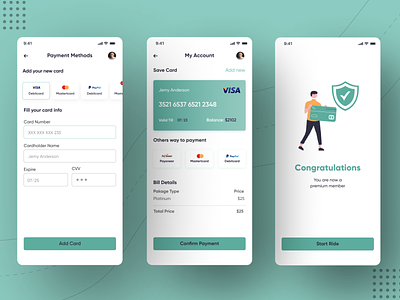 Payment Method Page app appdesign apps bike bill card cardpayment cycle design dribbble figma pay payment plan ui uidesign userinterface uxdesign visa visual
