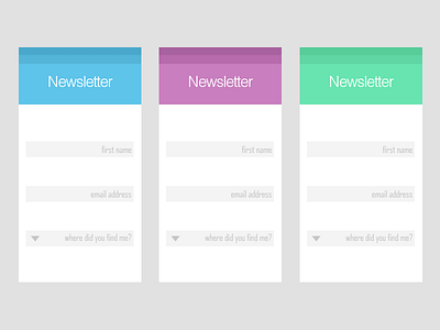 Newsletter Signup Menu