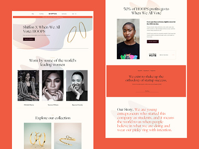 Ecommerce Campaign brand colour layout minimal serif website