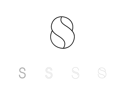 SS monogram brand logo minimal process s ss type