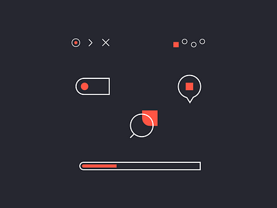 Hicons! face fun icon loading location orange search shape square stroke ui white