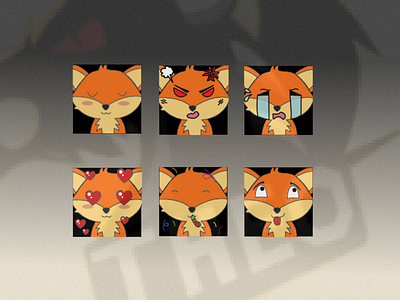 Fox Emote set for twitch