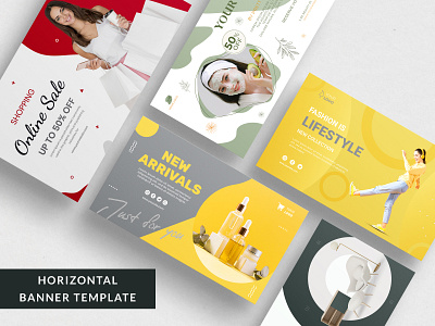 Horizontal Modern Business Banner Template Design.