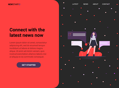 NEWSTART Landing Page MkII design icon illustration logo news ui web website