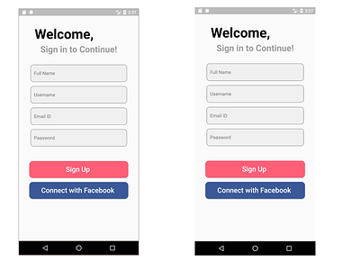 Sign Up Page UI Design