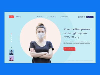 Mask selling website UI design coronavirus covid19 landingpage mask medical care top travel ui ux uidesign website concept website design