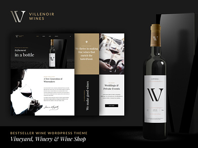 Villenoir - Wine WordPress Theme elementor vineyard web design wine woocommerce wordpress