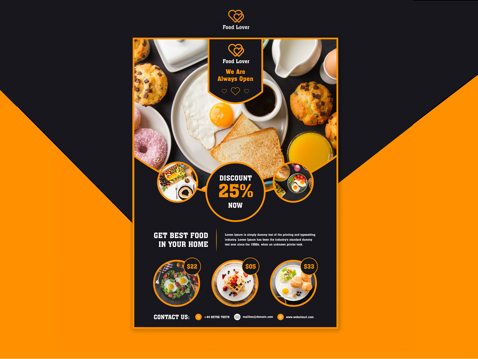 Download Food flyer design by Tayyab Khan on Dribbble