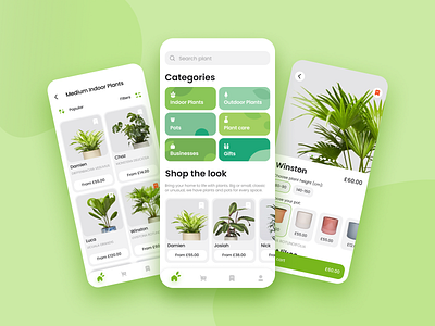 Plant Shop App Concept app design plant shop ui ux