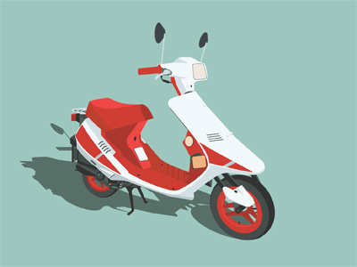 Honda Spree 2d car honda illustration moped spree