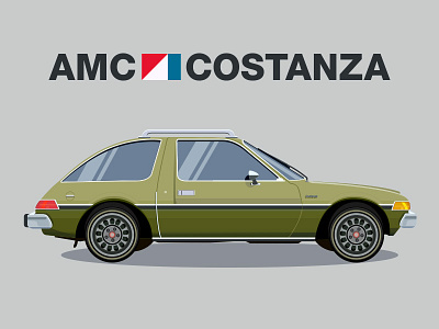 1976 AMC Costanza Pacer 1976 pacer amc car cars coffee comedians costanza getting illustration in seinfeld